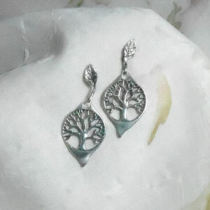 107 / Earrings made of silver, the tree of life, Silver 925 / Σκουλαρίκια από ασήμι, το δέντρο της ζωής, Ασήμι 925