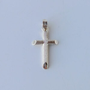 506: Cross with texture on both sides Silver 925 / Σταυρός με υφή στις δύο πλευρές του, διαστάσεων